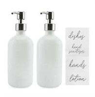 Soap Dispensers with Labels and a Soap Dish *See