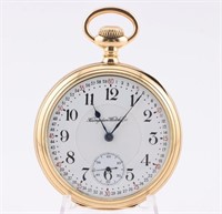 14k Gold Hampden 23j Special Railway Pocket Watch