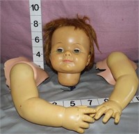 Ideal BYE 32-35 Doll Head & Arms