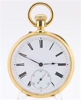 18k Gold Ami Sandoz & Fils Swiss Pocket Watch