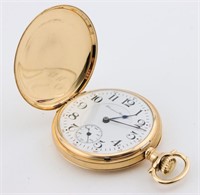 14k Gold Hampden 104 23j Pocket Watch