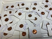 Wheat pennies, assorted dates, uncirculated