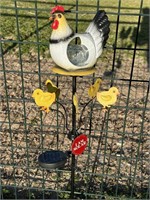 Solar Light Globe Chicken & Spinning Chicks