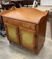 Vintage Maple Pie Safe Style Cabinet with Wood