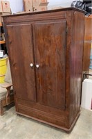Vintage Solid Wood Cedar Wardrobe Cabinet