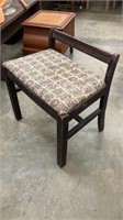 Vintage Wooden Upholstered Vanity Bench