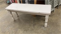 White Painted Wood Bench