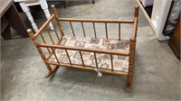 Vintage Baby Doll Crib/Cradle with Insert