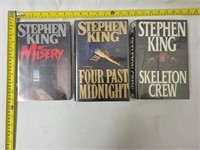 3 Stephen King Books Misery Skelton Crew Etc