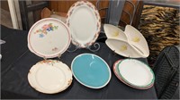 7 Assorted Vintage Ceramic Serving Platters