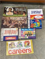 Lot of Vintage Board Games. Jeopardy, Careers,