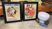 2 Framed Vintage Style Italian Posters, Large
