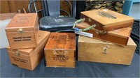 Six Assorted Wooden Cigar/Tobacco Boxes