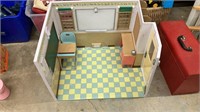 Large Open Floor Child's Play Doll School House