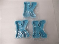 (3) Big Alphabet Resin Molds, Letter "K"