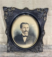 Beautifully framed pastel photo portrait of G.