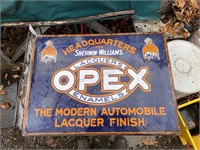 Opex Double Sided Porcelain Sign