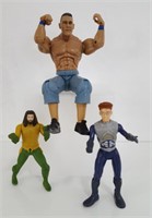 Poseable Figures, WWE John Cena, Aquaman +