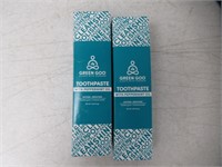 (2) "As Is" Green Goo Toothpaste Peppermint, 113g