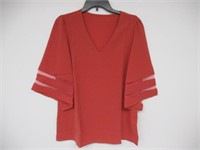 Women's MD Short-Sleeve Blouse, Red