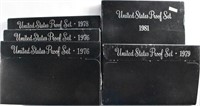 1976 (2), 78-79, 81 US PROOF SETS