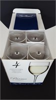 4 Luigi Bormioli Blown Crystal Wine Glasses, Italy