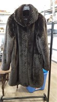 Bianca Nygard Ribbed Brown 3/4 Length Ladies Coat