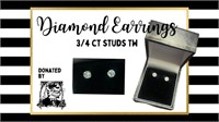 ¾ Ct. Studs TW Diamond Earrings from Tiger Pawn