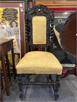 Antique Carved Barley  Twist  Chair