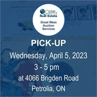 Pick-up Wednesday, April 5, 2023 - 4-5 pm at 4066