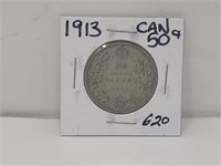 Rarer 1913 Canada 50 Piece