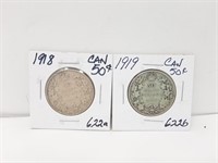 1918 And 1919 Canada 50 Cent Pieces