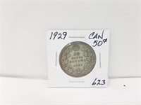 1929 Canada 50 Cent Piece
