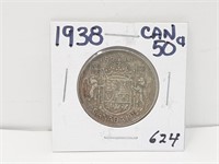 1938 Canada 50 Cent Piece