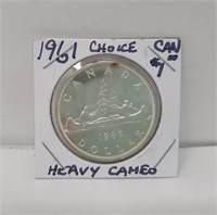 1963 Choice Heavy Cameo Canada Silver Dollar