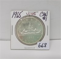 1965 Uncirculated Canada Silver Dollar