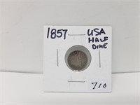 1857 Usa 1/2 Dime