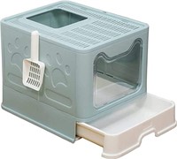 AnRui Foldable Enclosed Cat Litter Box