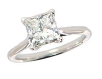 14k Gold 2.01 ct Princess Cut VS1 Lab Diamond Ring
