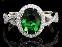 Oval 2.36 ct Emerald Infinity Designer Ring