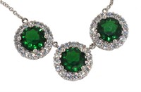 Elegant 4.50 ct Emerald Designer Necklace