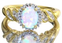 Stunning Opal & Diamond Cocktail Ring
