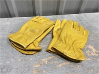 2 Pair Mens MEd Cowhide Holmes Work Gloves