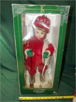 Santa's Best Antimated Collectible Girl Skiing 21"