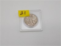 1941 Walking Liberty half dollar silver coin