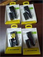 (4) Scosche Power-To-Go Car Chargers