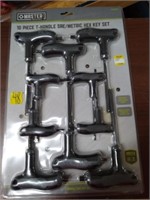 MASTER MECH 10 Pc. SAE/Metric Hex Key Set.