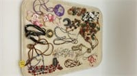 Natural stone & costume jewelry lot necklaces