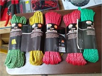 5 Pc.1/4" Poly Rope. 72 Ft.@.