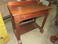 UNIQUE MAHOGANY 1 DRAWER  EMPIRE STYLE TABLE